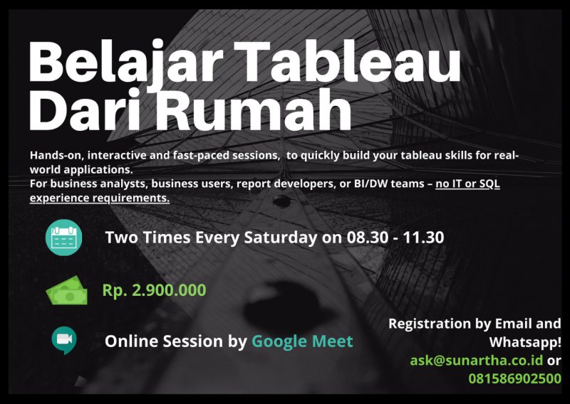 Belajar Tableau dari Rumah