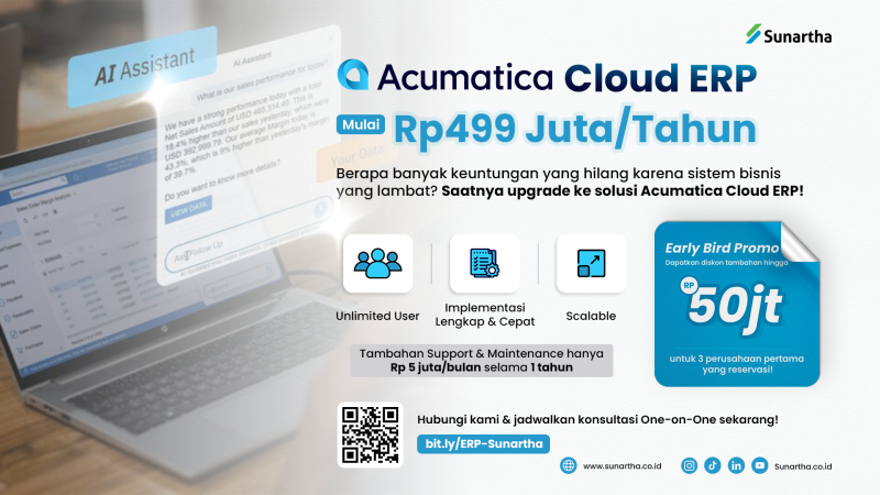 Acumatica Cloud ERP mulai Rp499 Juta/Tahun