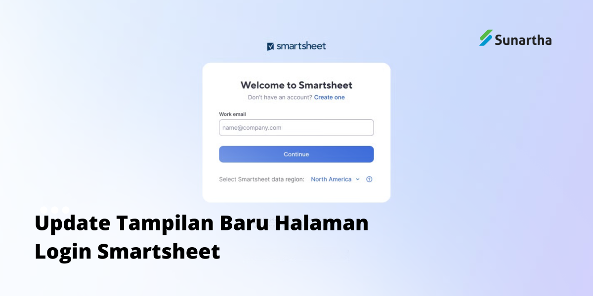 Tampilan Baru Halaman Login Smartsheet