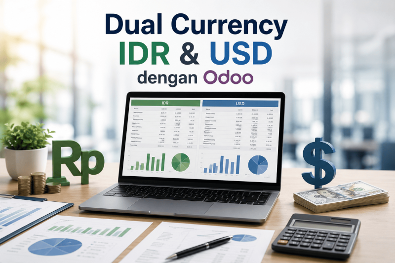 Solusi Laporan Keuangan Dual Currency IDR dan USD dengan Odoo